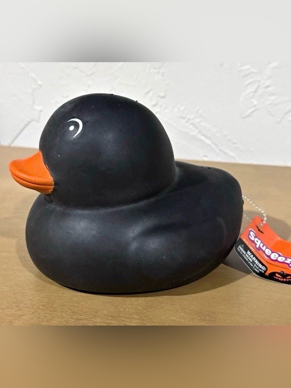 Squeeezy Viral Squishy Toy Duckmaster Black Halloween Edition by Toymendous NWT